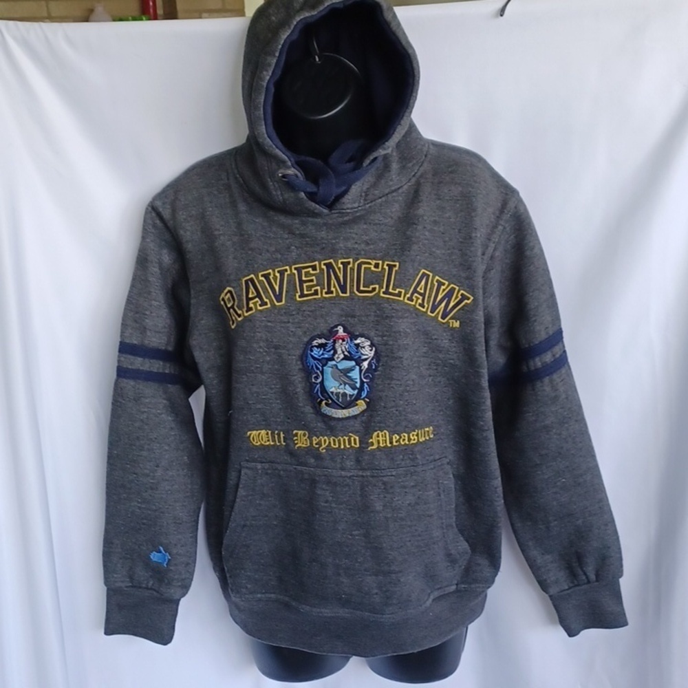 Harry Potter Charcoal Gray hoodie, Ravenclaw, Sz S, 21" PTP